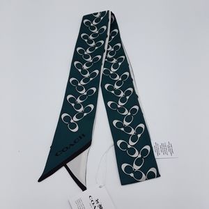 Coach Bias Signature Skinny Scarf - Viridian